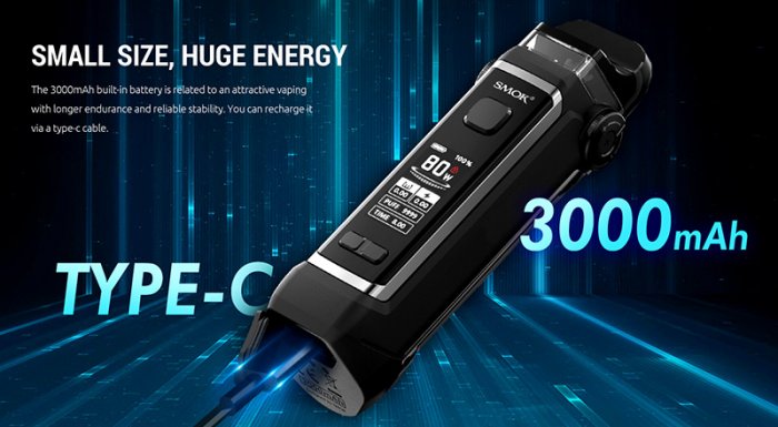 Grip Smoktech IPX 80 Full Kit 3000mAh Red