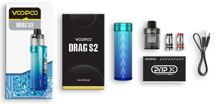 Grip VOOPOO Drag S2 Mod Pod 60W 2500mAh Sky Blue