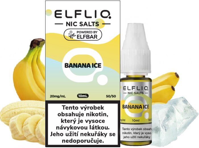 Liquid ELFLIQ Nic SALT Banana Ice 10ml - 20mg