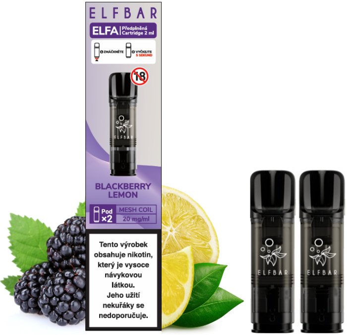 Cartridge Elf Bar ELFA Pods 2Pack Blackberry Lemon 20mg 