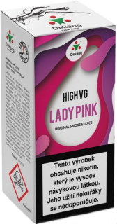 Liquid Dekang High VG Lady Pink 10ml - 6mg (Borůvka s broskví)