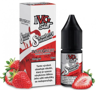 Liquid IVG SALT Strawberry Sensation 10ml - 10mg