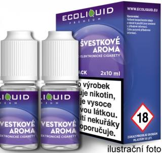 Liquid Ecoliquid Premium 2Pack Plum 2x10ml - 3mg (Švestka)
