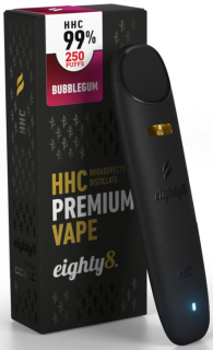 Vaporizační pero Eighty8 HHC, 99% HHC Vape Bubblegum 0,5ml